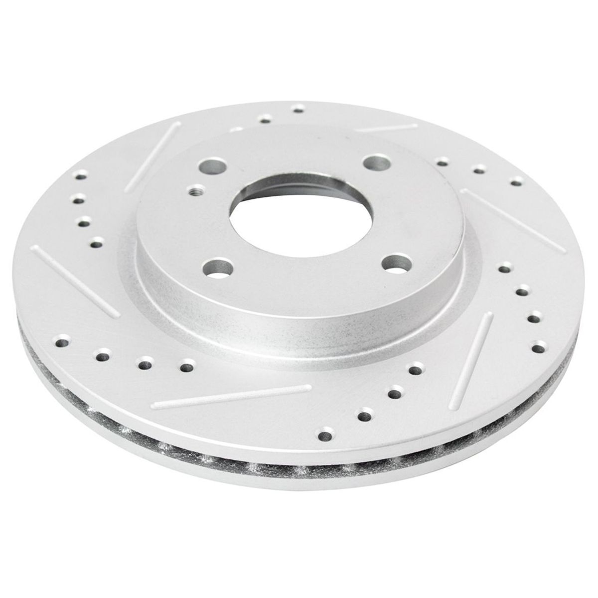 For Ford 2011-2019 Fiesta Front Performance Drilled & Slotted G-Coated Rotor