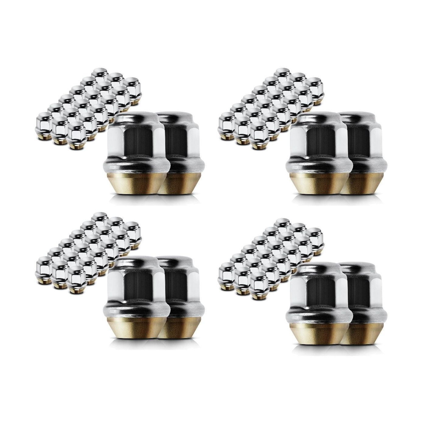 80 PCS - M12-1.50 Front & Rear Dometop Wheel Lug Nut For Ram C/V Dodge Ford Acura BMW