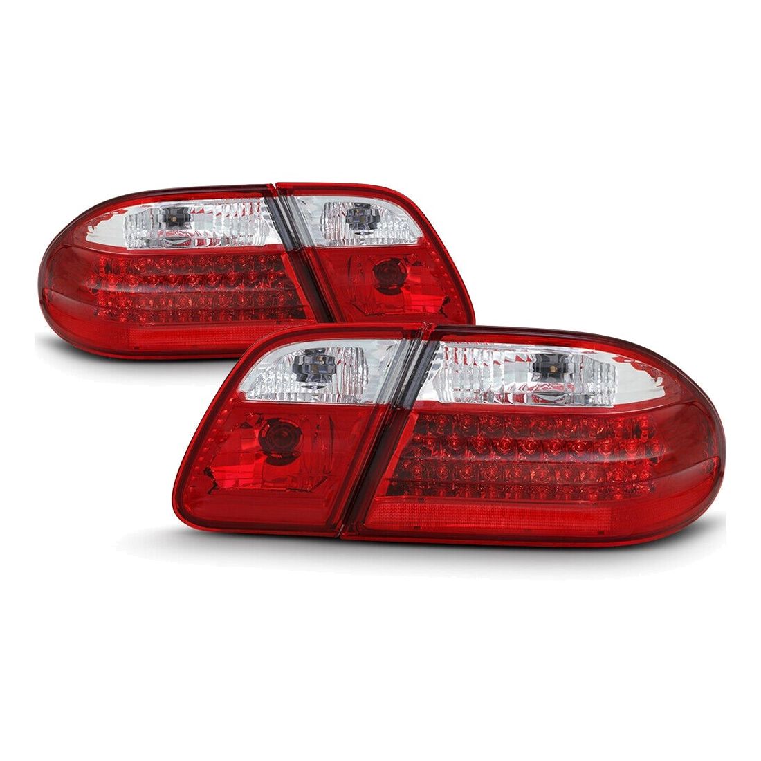For 1996-02 Mercede-Benz W210 E300 E320 E430 E55 Red Clear LED Tail Lights Lamps