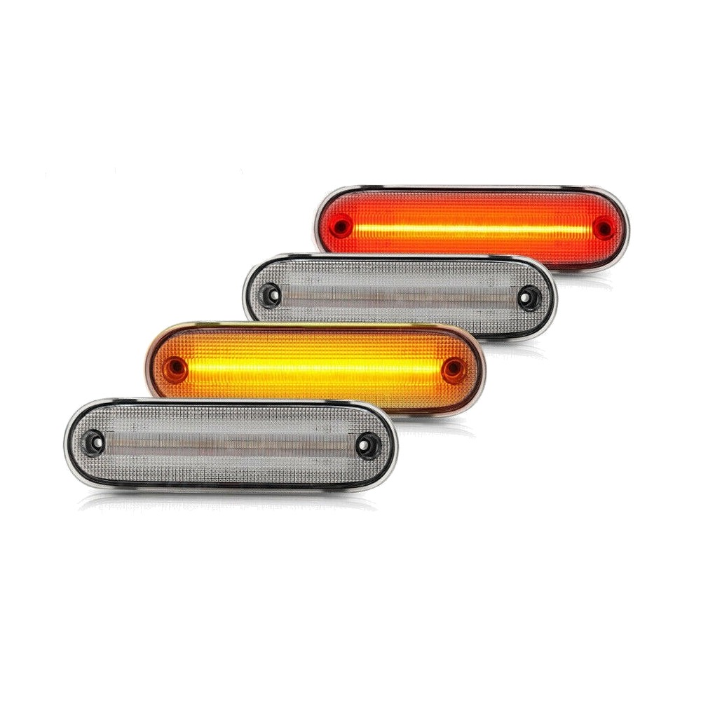 4X LED Side Marker Lights Clear Lens Front & Rear