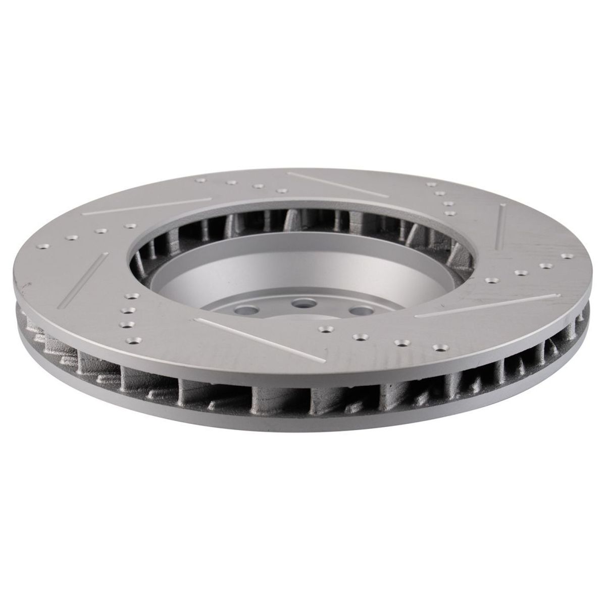 For 2011-2015 Q7 Premium Plus Brake Rotor Drilled Slotted Coated Front Pair