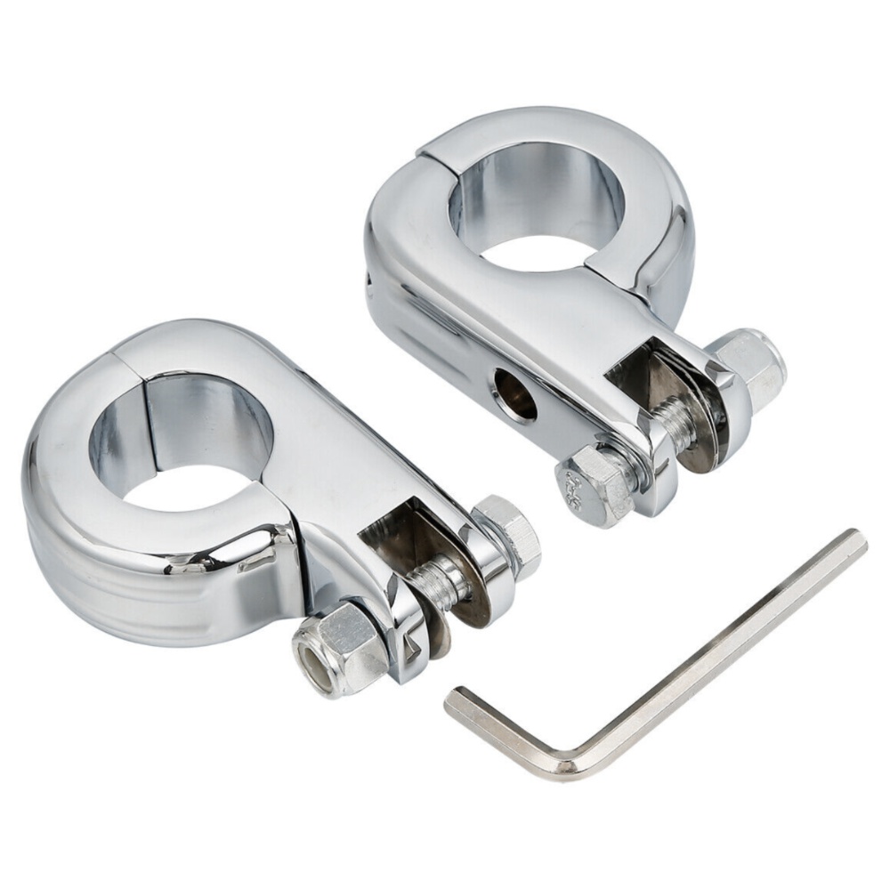 2 Sets Of - 1.25" Highway Foot Peg Mounting Kits For Harley Suzuki Kawasaki Engine