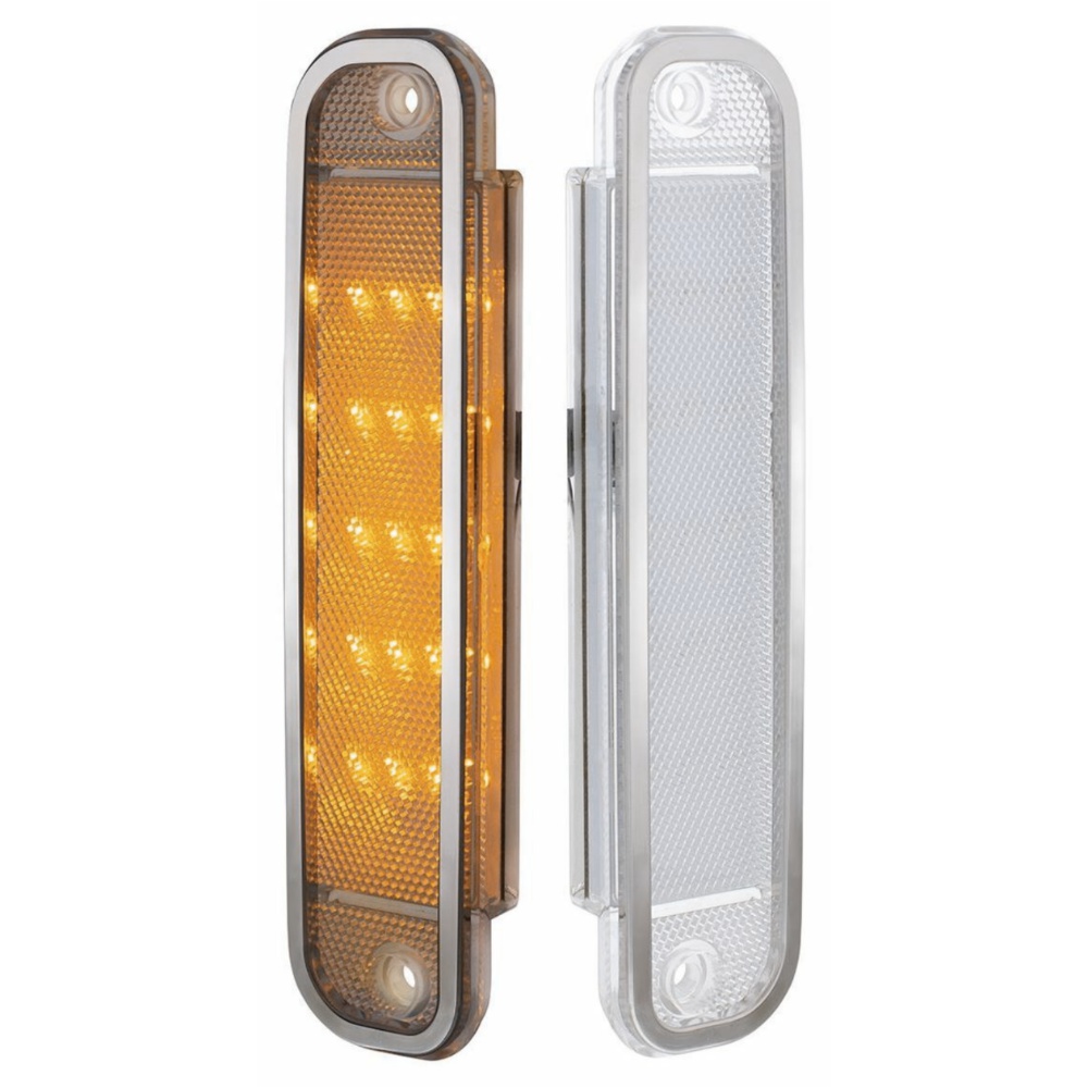2 Sets Of - Clear Amber LED Side Marker Light Set For Chevrolet GMC Truck