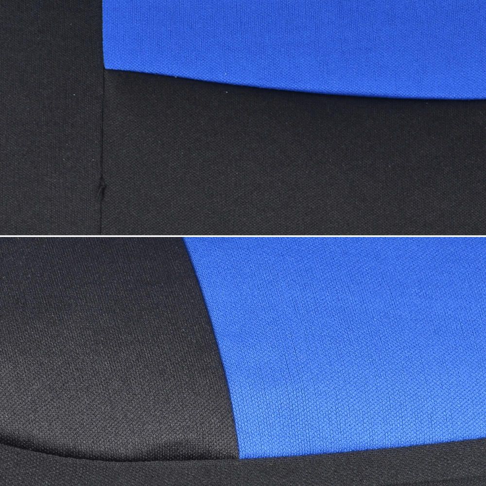 Car Seat Covers For 12-15 Nissan Versa 1.6 SL 2 Tone Blue & Black W/Split Bench
