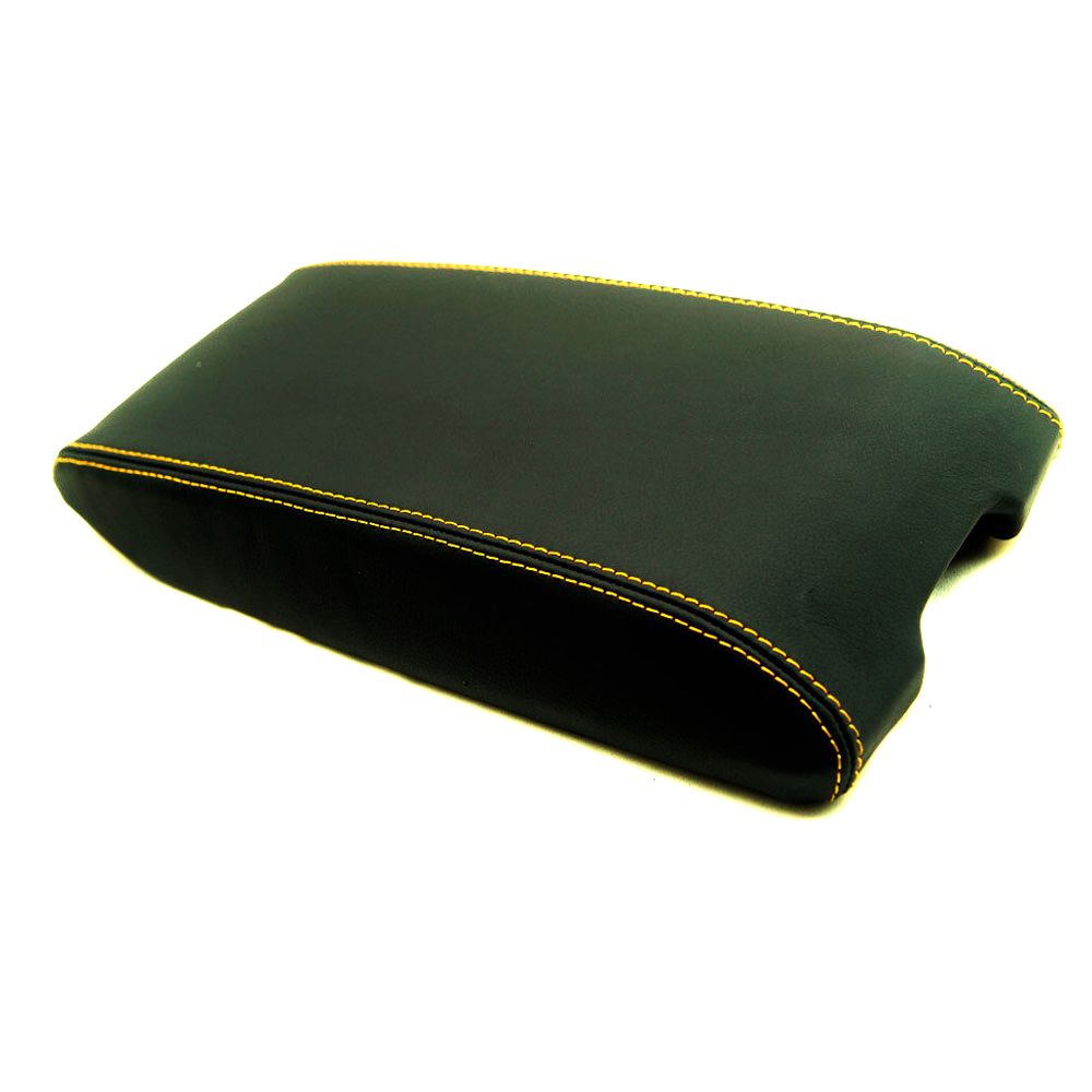 Console Armrest PVC Leather Cover For Chrysler 300 05-07 Yellow Stitch