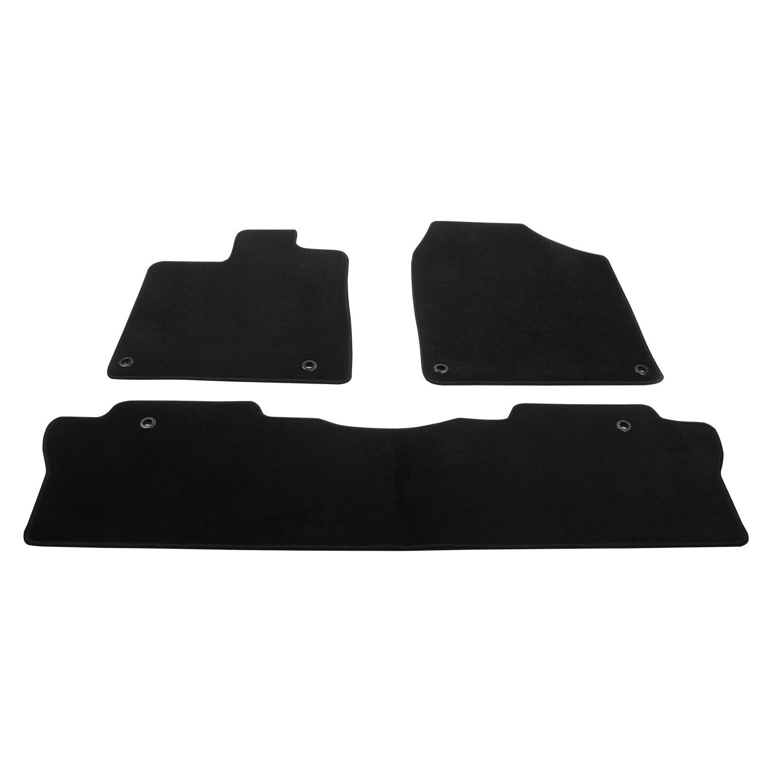 For 2017-2023 Honda Ridgeline EX-L Front Rear Floor Mat Carpet Nylon 3PCS Black