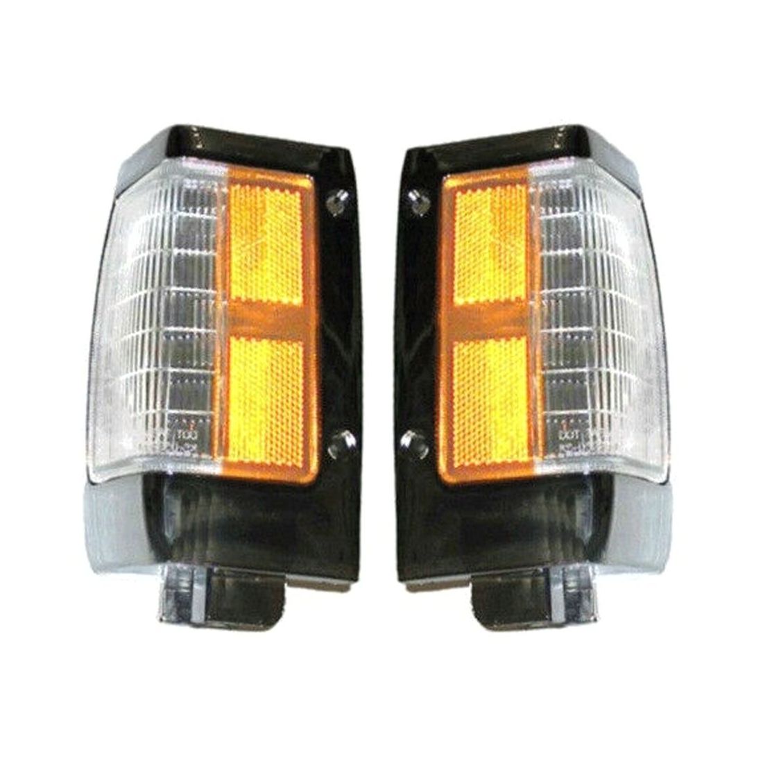 New Chrome Trim Corner Light Lamps PAIR / FOR 1990-97 NISSAN HARDBODY TRUCK