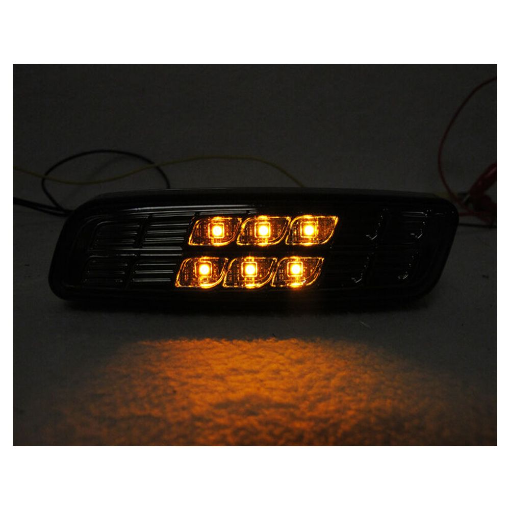 For Lexus 1998-2004 GS300 Base Sedan Smoke Lens Amber Led Bumper Side Markers