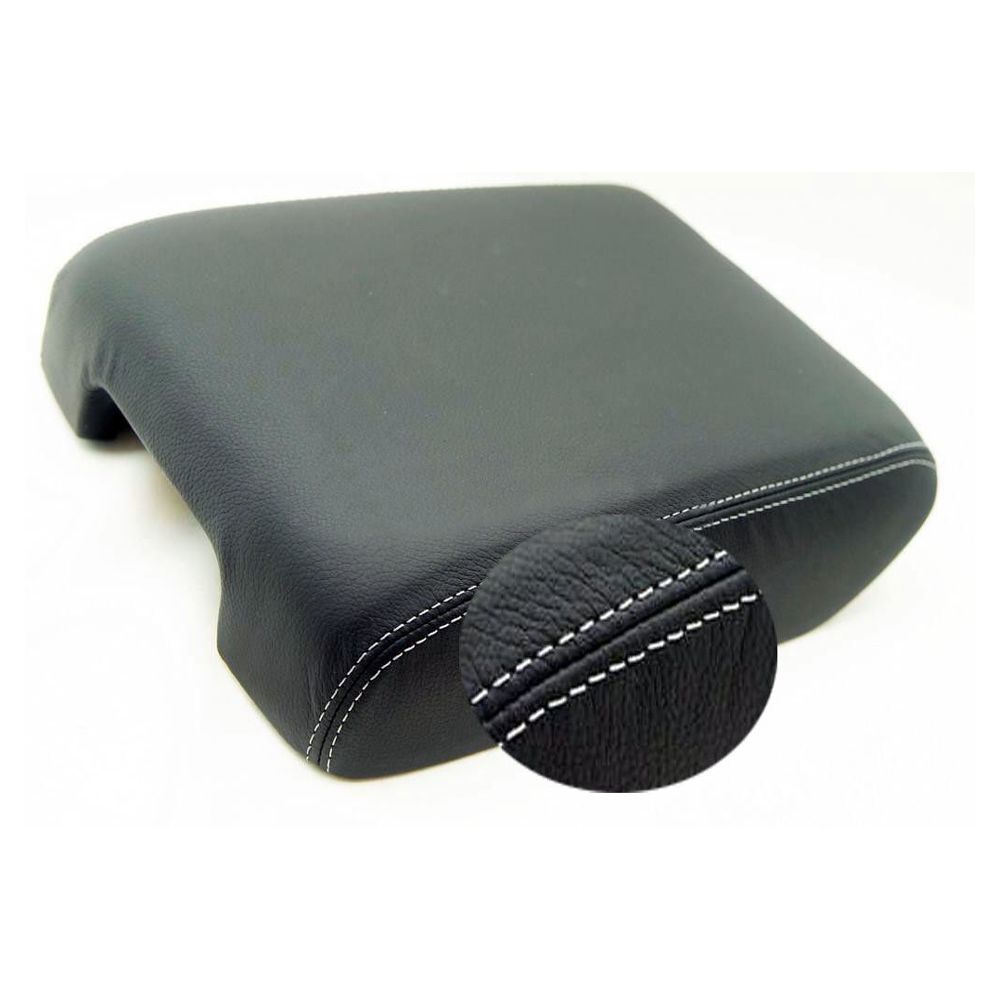 Console Armrest Leather Synthetic Cover For 13-19 Nissan Pathfinder Gray Stitch
