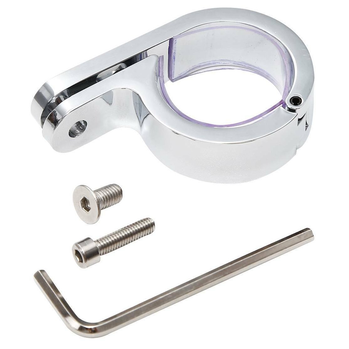2PCS 1 1/4" 32mm Chrome Universal Handlebar Mounts Clamp Clock For