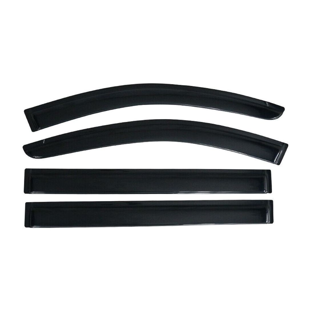 For 08-16 Town & Country 08-18 Grand Caravan Town Window Visors Acrylic 4Pc Set