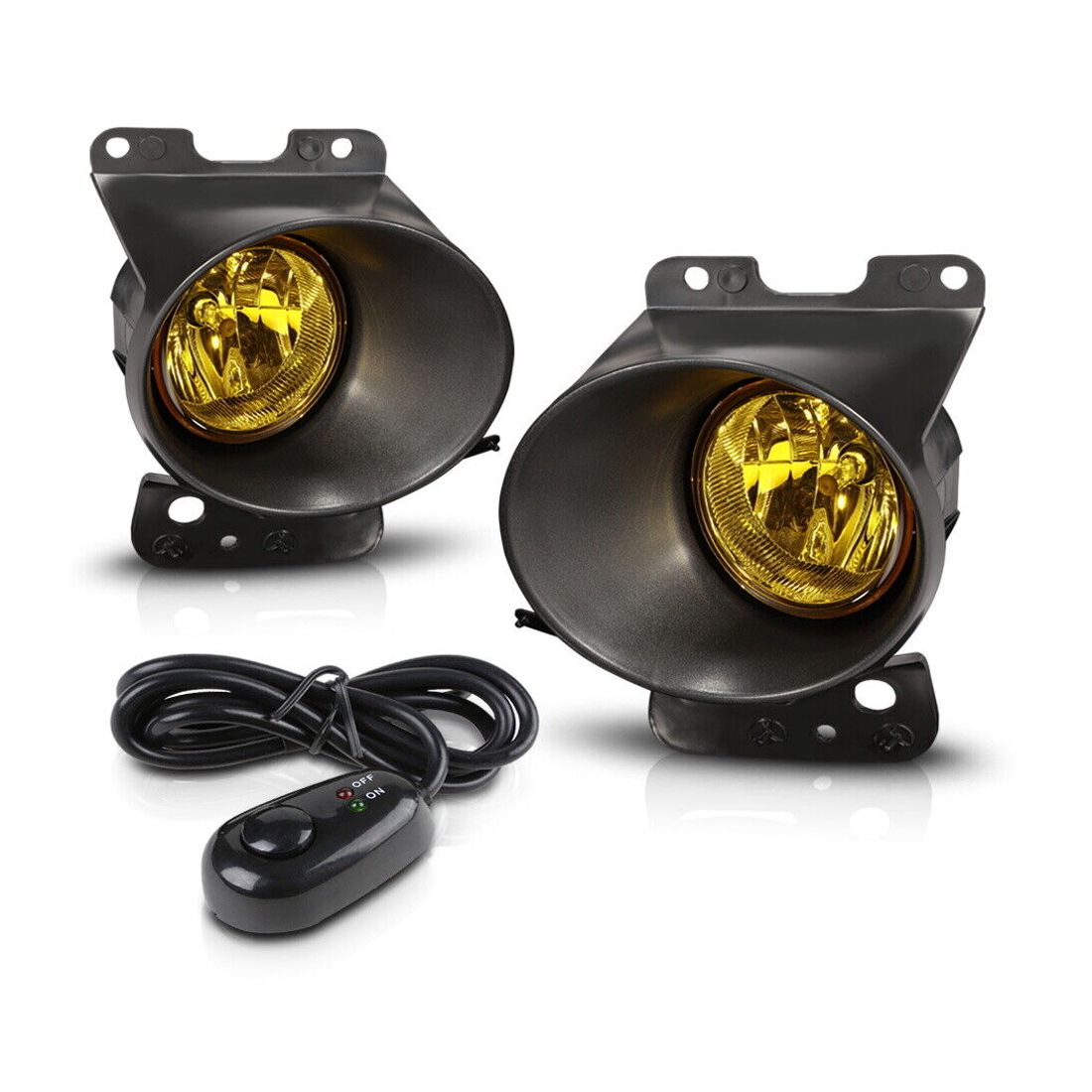 Fits 2006-2008 F150/Mark LT[Yellow]Bumper Fog Light Lamp W/Switch+Harness+Bezel