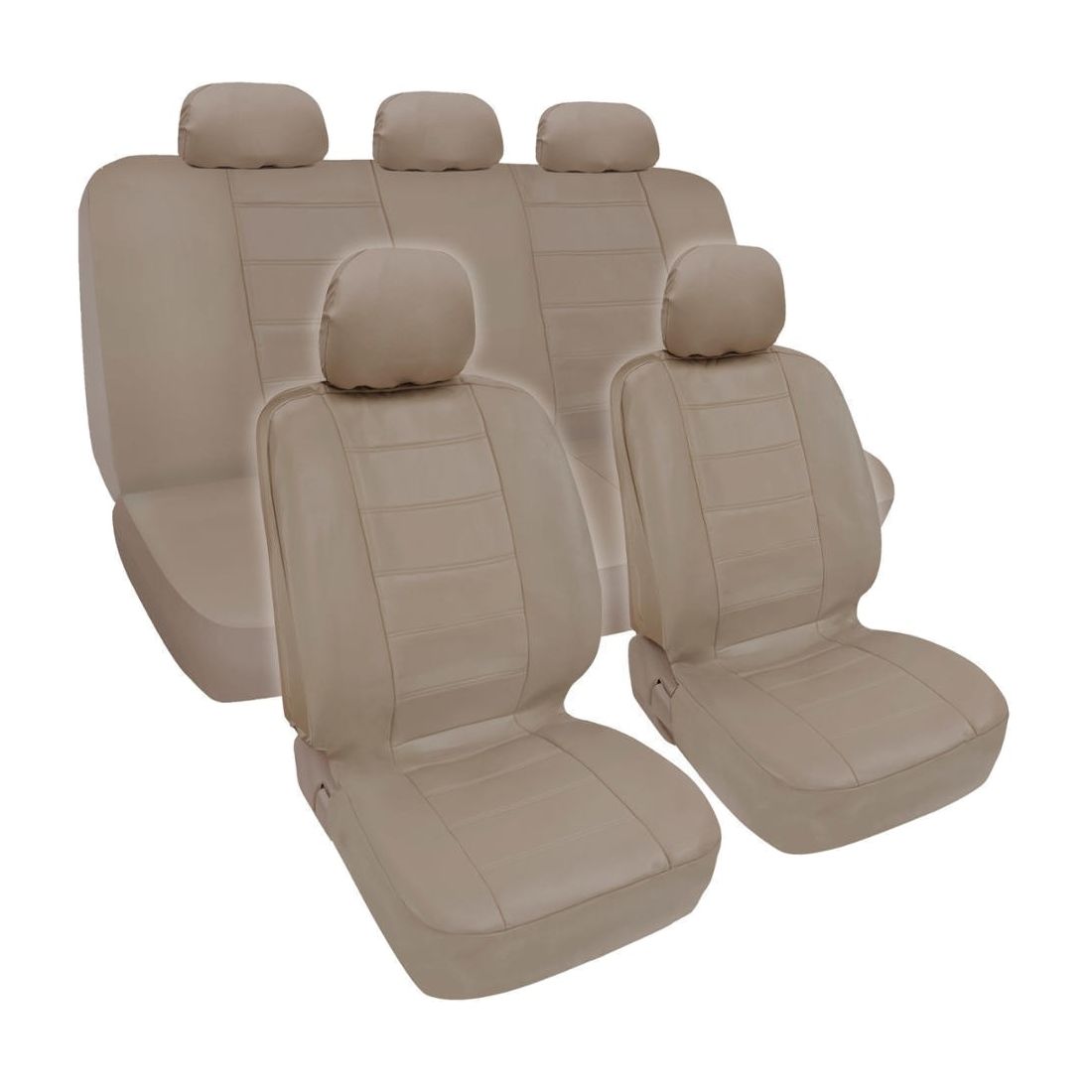 Beige Leather Auto Seat Cover For 06-14 Subaru Outback 2.5i Full Set Car Cover