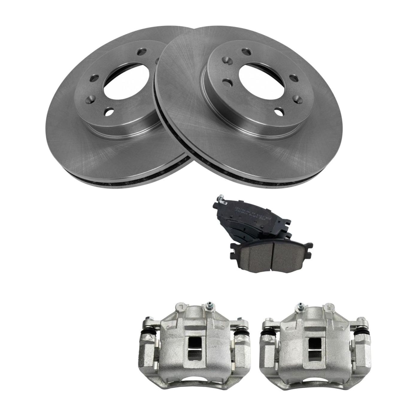For 2008-2011 Rio EX Convenience Front Ceramic Brake Pad Rotor & Caliper Kit W/