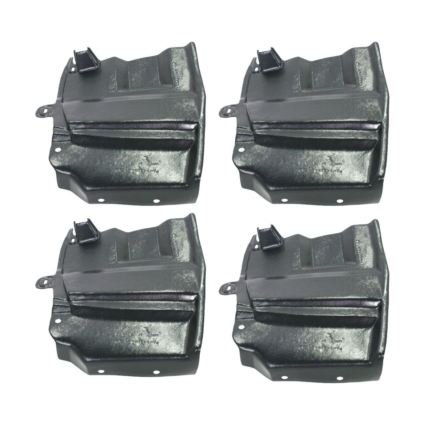 4 Sets Of - Engine Splash Shield For 2007-2013 Nissan Altima Sedan Right Plastic