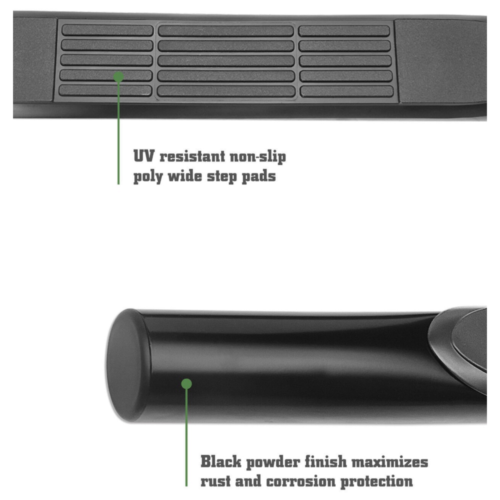3" Black Side Step Rails For Honda 02-06 CR-V Nerf Bars Running Boards