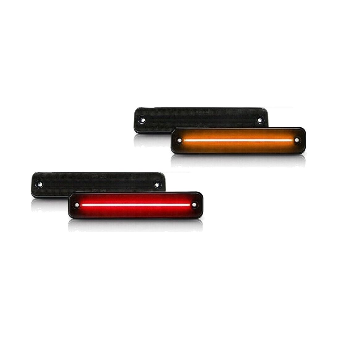 Smoke Lens LED Side Marker Light Amber/Red Front/Rear 4X