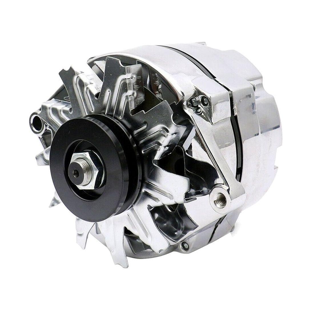 New Alternator Chrome BBCSBC Fits Chevy 3-Wire HO 7127-105C 75-85