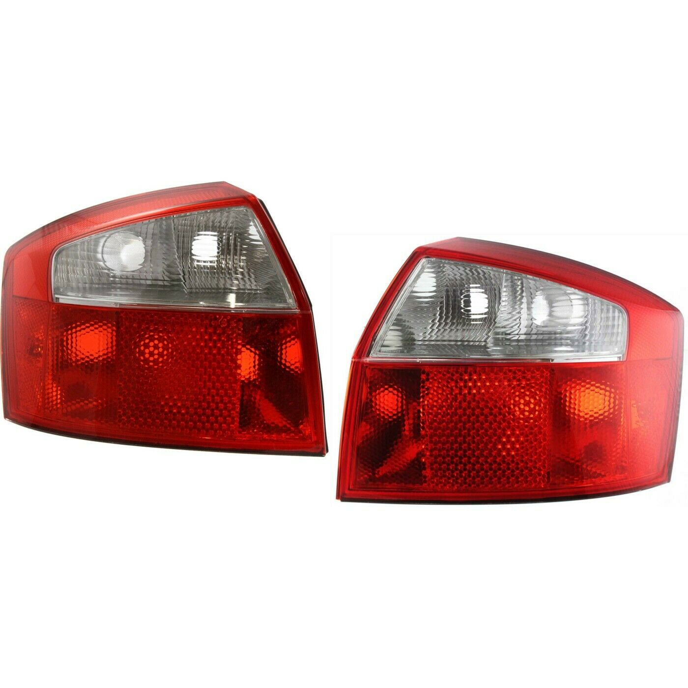 Halogen Tail Light Set For Audi A4 A4 Quattro S4 2nd Gen Clear/Red Lens 2Pcs