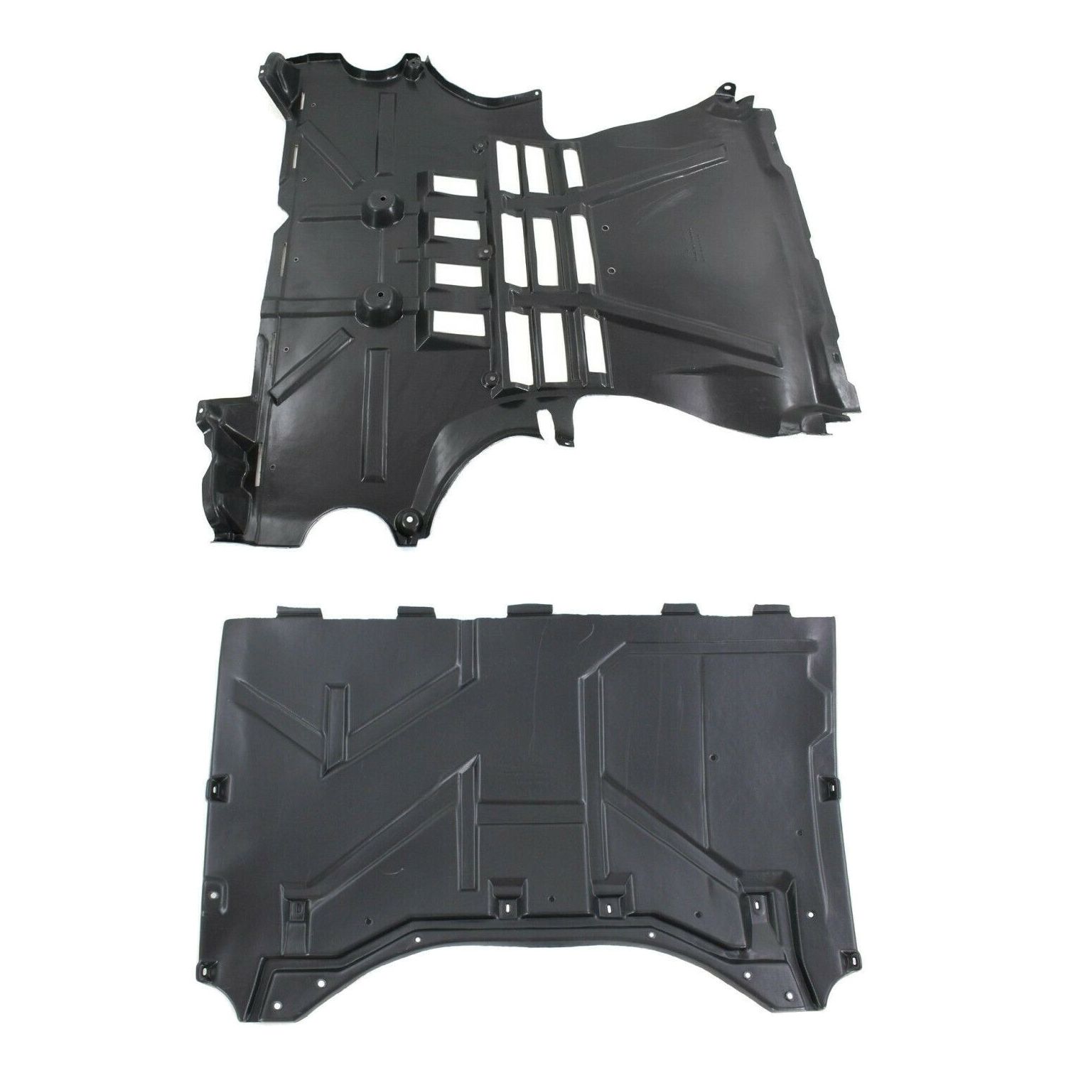 For Smart 2010-13 Fortwo Set Of 2 Engine Splash Shields Front & Rear Coupe Pair