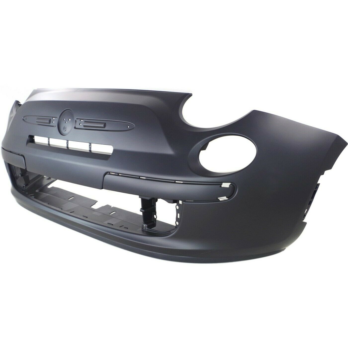 Bumper Cover For 2012-2017 Fiat 500 With Chrome Insert Fog Light Holes Front