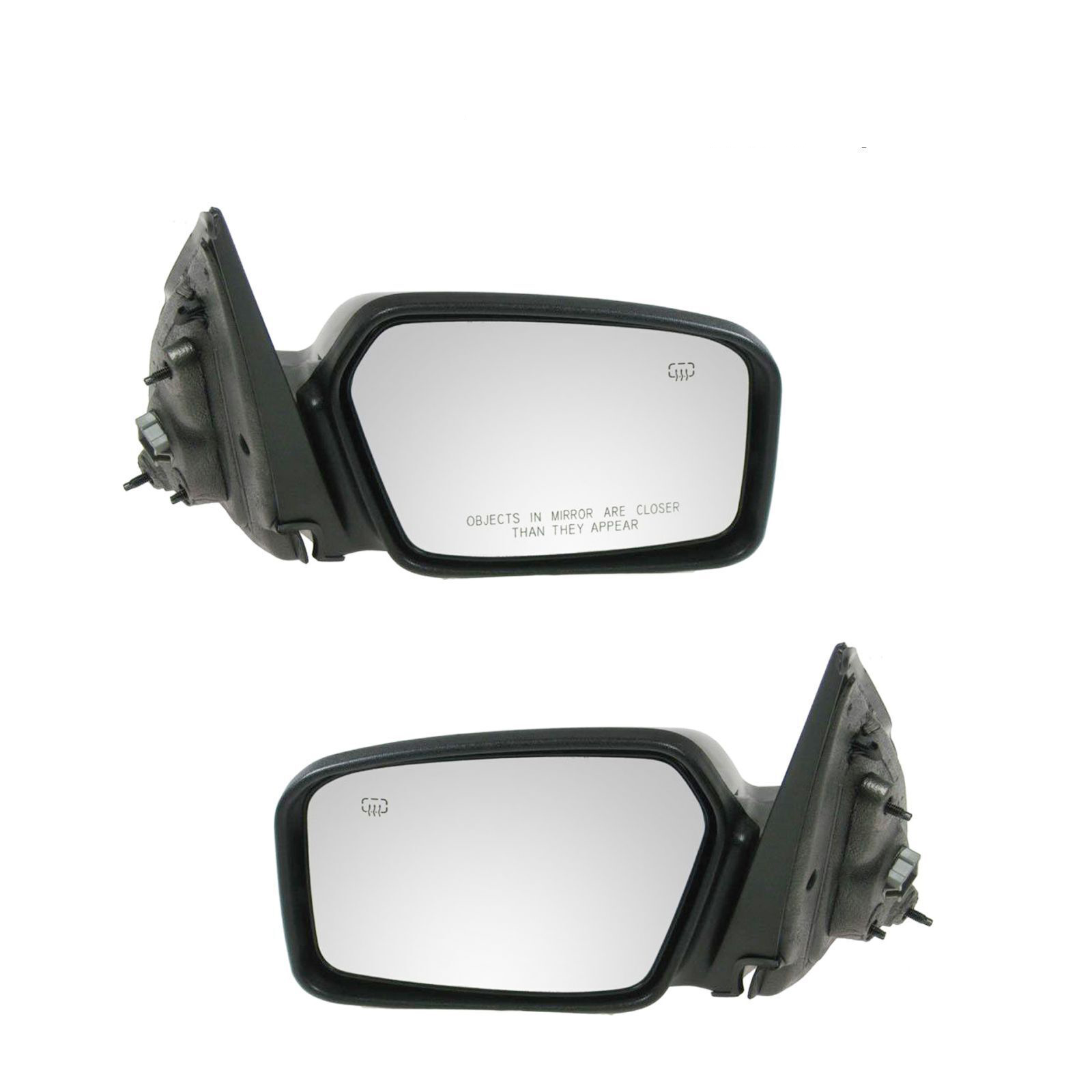 Mirrors Heated Puddle Light Smooth Black Pair Set For 06-12 Fusion 06-11 Milan