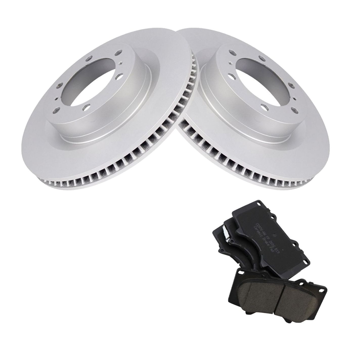 For 2010-2019 4Runner Limited Front Ceramic Brake Pad & Coated Rotor Kit W/