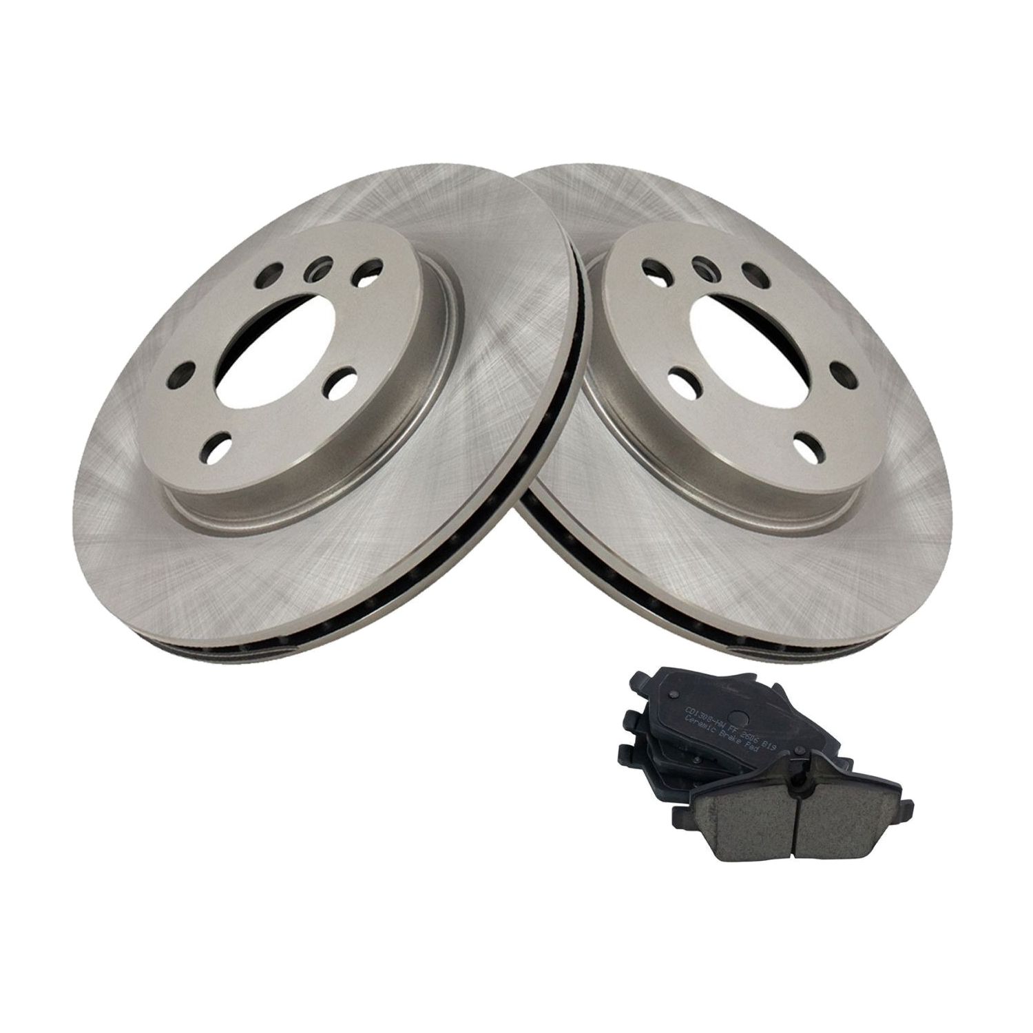 For 14-18 Mini Cooper Front Ceramic Disc Brake Pad & Rotor Kit Left & Right Set