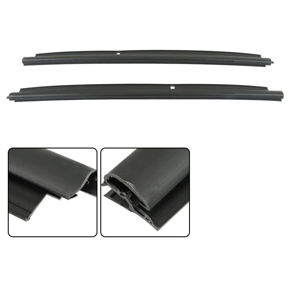 For Cadillac 2002-2006 Escalade Set Of 2 Front Outer Window Sweep Pair Black