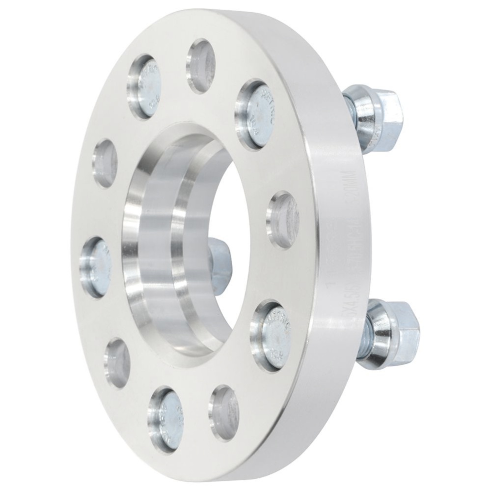 2-pcs 20mm 5x4.5 14x1.5 Studs Wheel Spacers Silver For Aviator Explorer Mustang