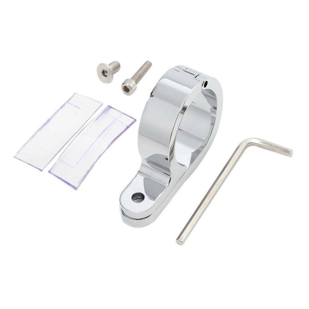 2PCS 1 1/4" 32mm Chrome Universal Handlebar Mounts Clamp Clock For