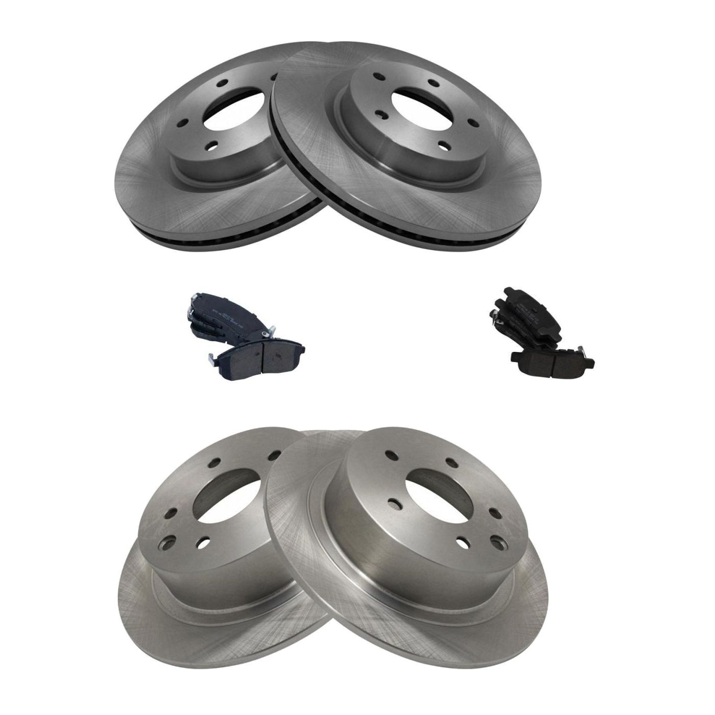 For 08-13 Altima Coupe Posi Semi Metallic Brake Pad & Rotor Front & Rear Kit