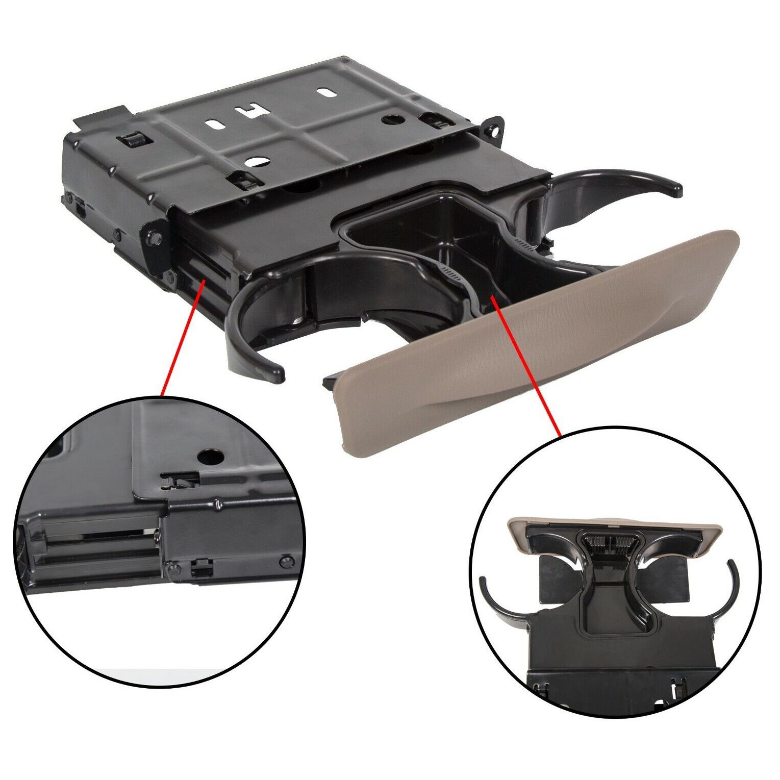 Dash Cup Holder Parchment Tan For Ford 99-04 01 Super Duty F350 F450 F550