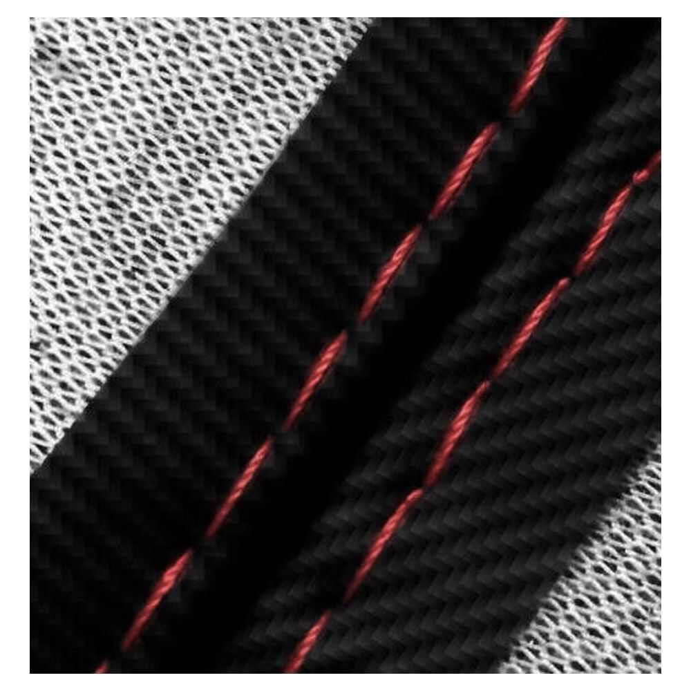 Console Lid Armrest Cover Carbon Fiber For Dodge Charger 2008-2010 Red Stitch