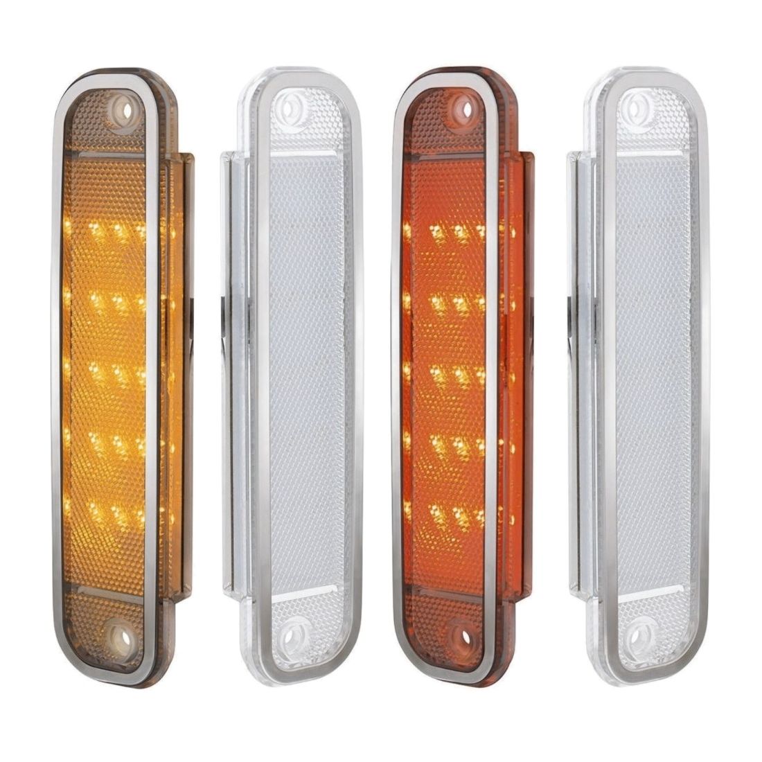 Clear Lens LED Side Marker Light Set For Chevrolet GMC Truck