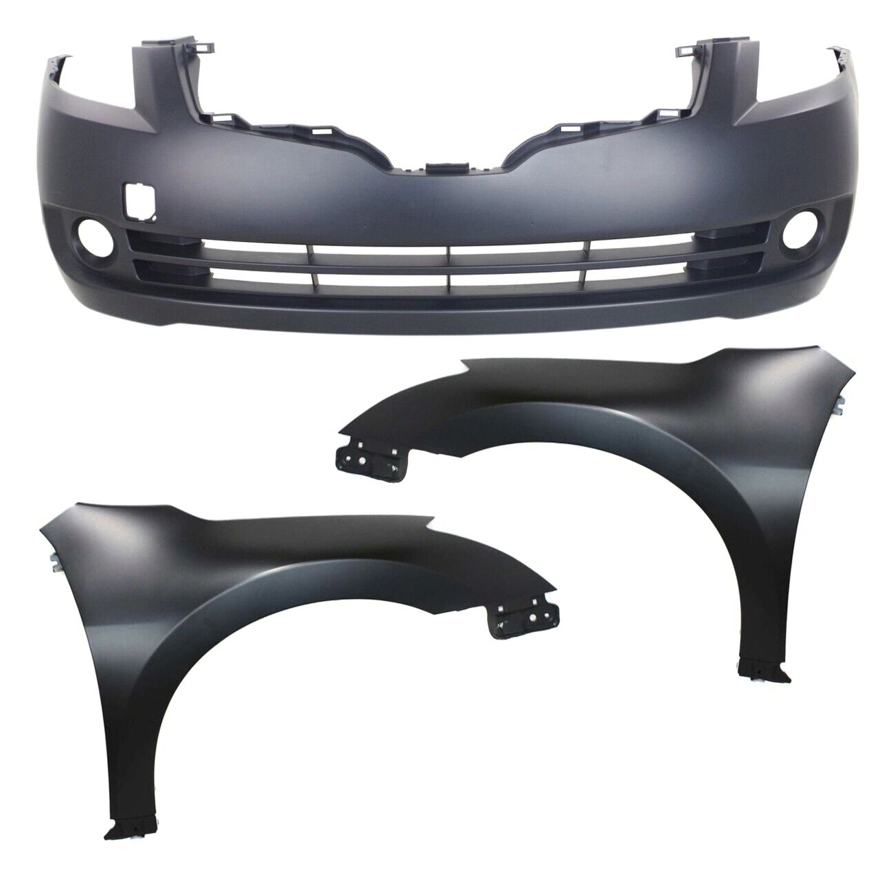 Bumper Cover Fender For 2007-2009 Nissan Altima Hybrid Sedan Front Kit