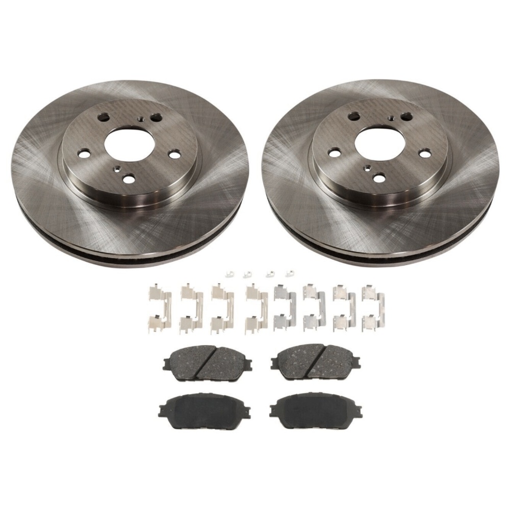 Brake Rotor Brake Pad Kit For 2005-2006 Toyota Camry Front Solid Set Of 3 FWD