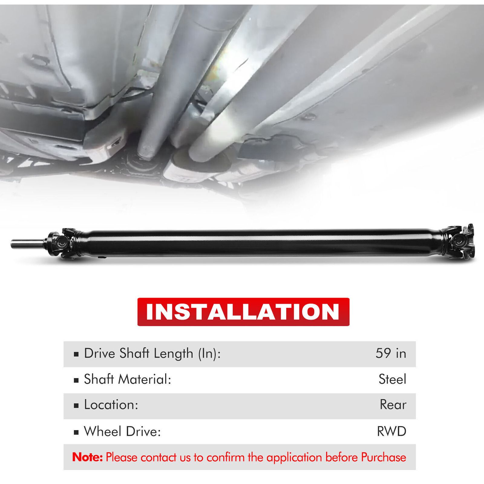 Auto Trans Rear Driveshaft Prop Shaft 98-11 Cab Pickup
