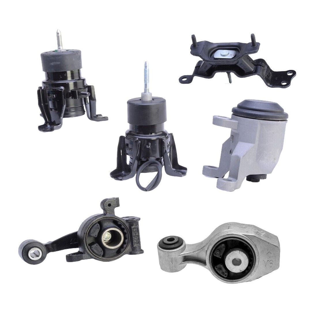 Engine, Torque Strut & Trans. Mounts Set 6pcs Fits Nissan QX60, Murano 3.5L FWD