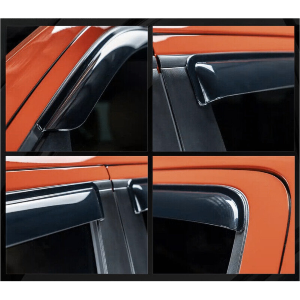 2 Sets Of - For 2011-2017 Juke Slim Style Window Visors Rain Sun Guard Deflector