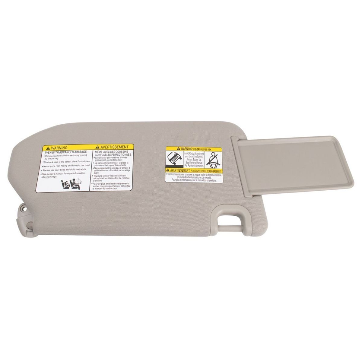 For Nissan 2015-2019 Pathfinder Platinum Sport Utility Left Gray Sun Visor