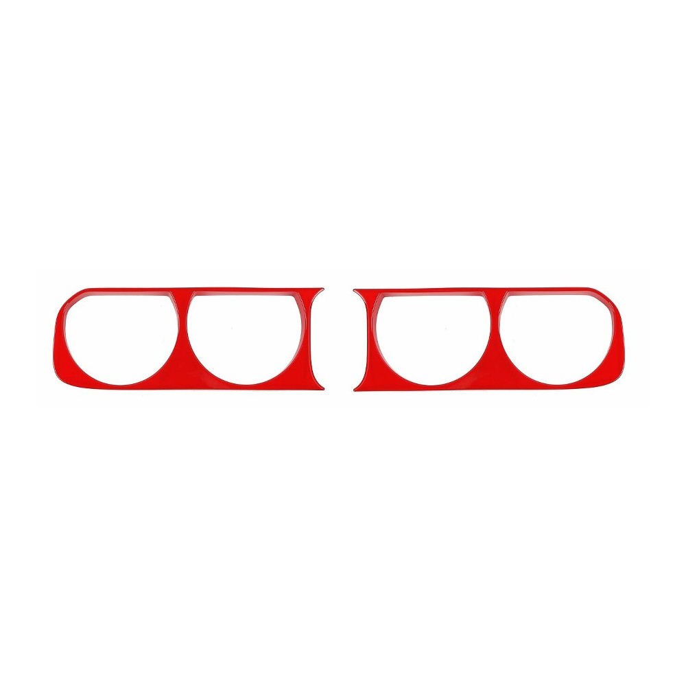 2x Front Headlight Lamp Trim Cover Bezels Red