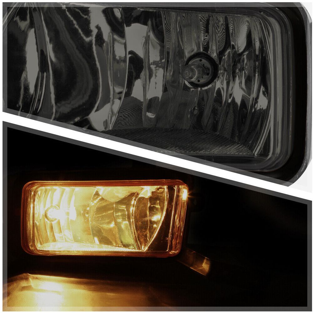 For 15-20 Tahoe A86536-MS352LTZLF Smoke]Black Trim Fog Light W/Switch+Harness