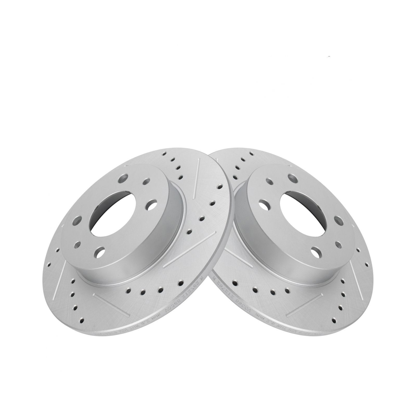 Performance Rear Drilled Slotted Coated Brake Rotor Set For 2012-2019 500 500