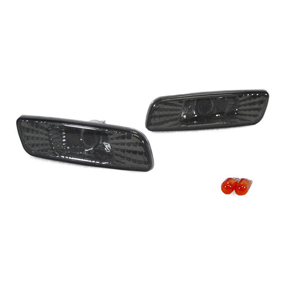 4PC COMBO Crystal Smoke Front + Rear Side Marker Light For 2000-2005 Lexus IS300