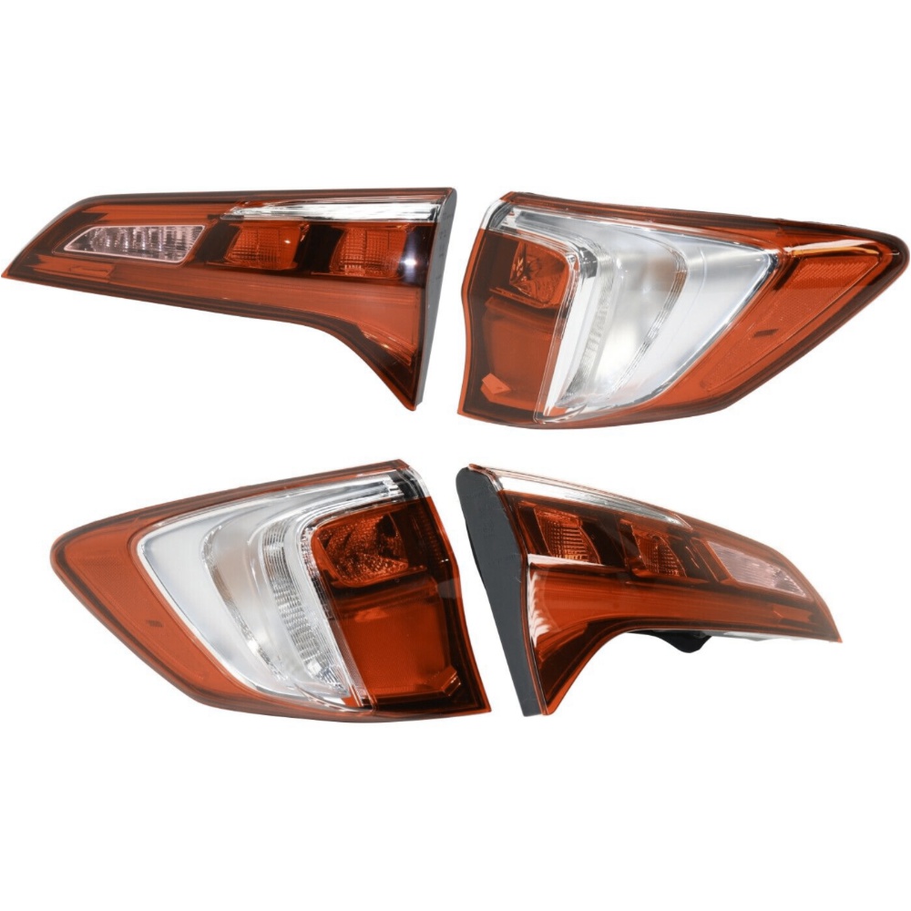 Set Of 4 Tail Lights Taillights Taillamps Brakelights Driver & Passenger Side