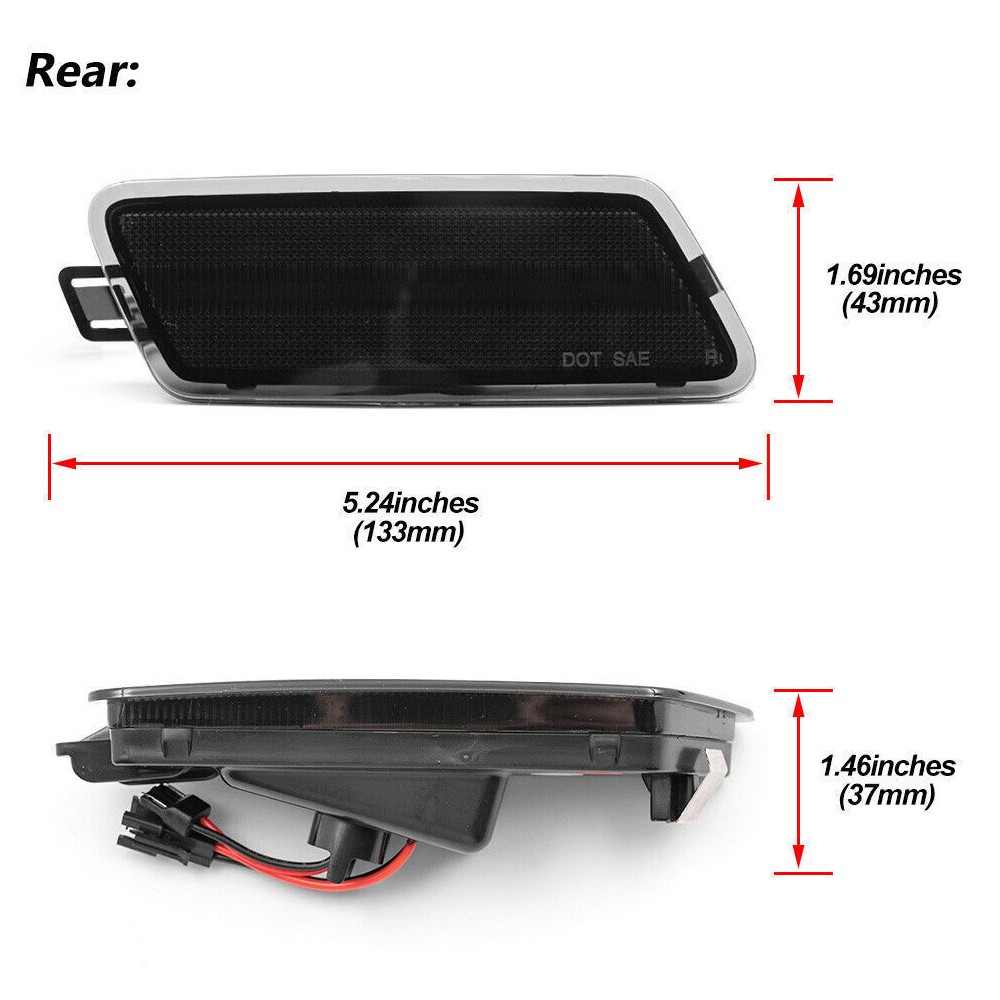 4x Smoked LED Front&Rear Side Marker Lights