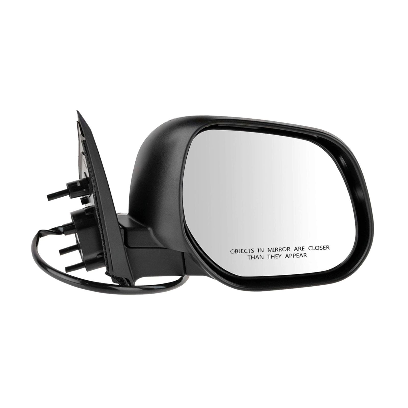 For Mitsubishi 10-13 Outlander Mirror Power Smooth Black Passenger Side Right