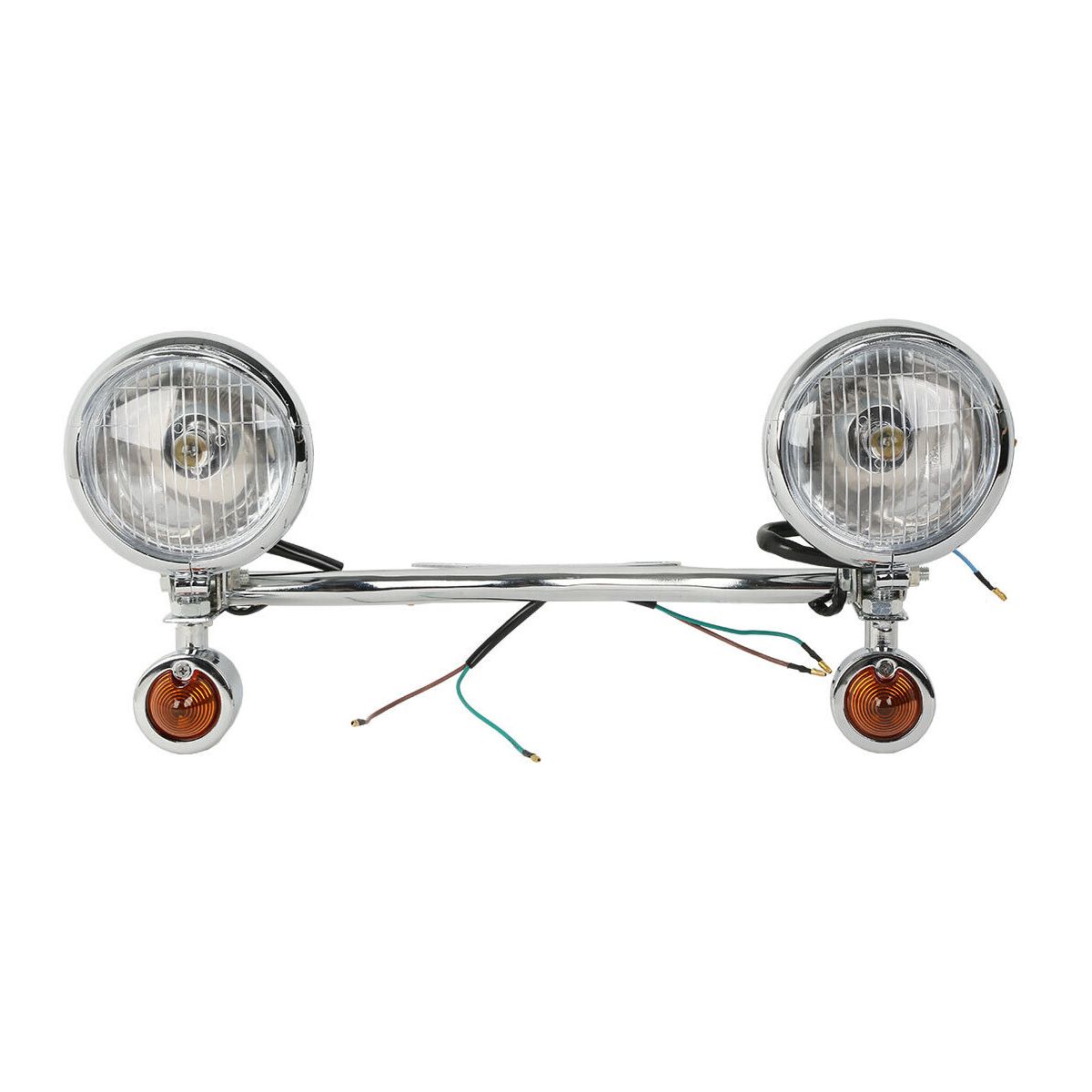 For 2011-2013 Blackline Chrome Driving Passing Turn Signals Spot Fog Light Bar