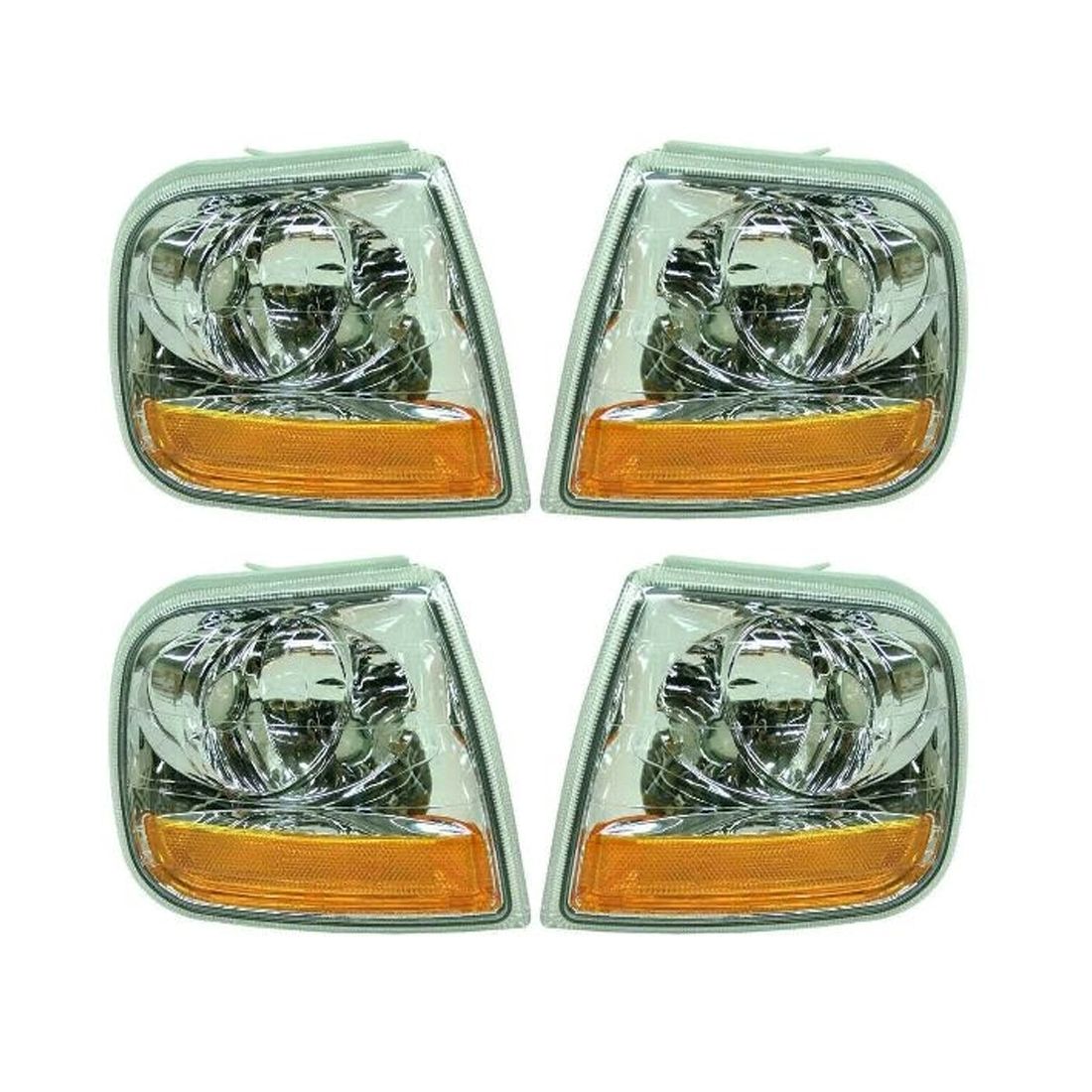 2 Sets Of - Parking Side Marker Blinker Light Set For Ford F-150 F-150 Heritage F-250